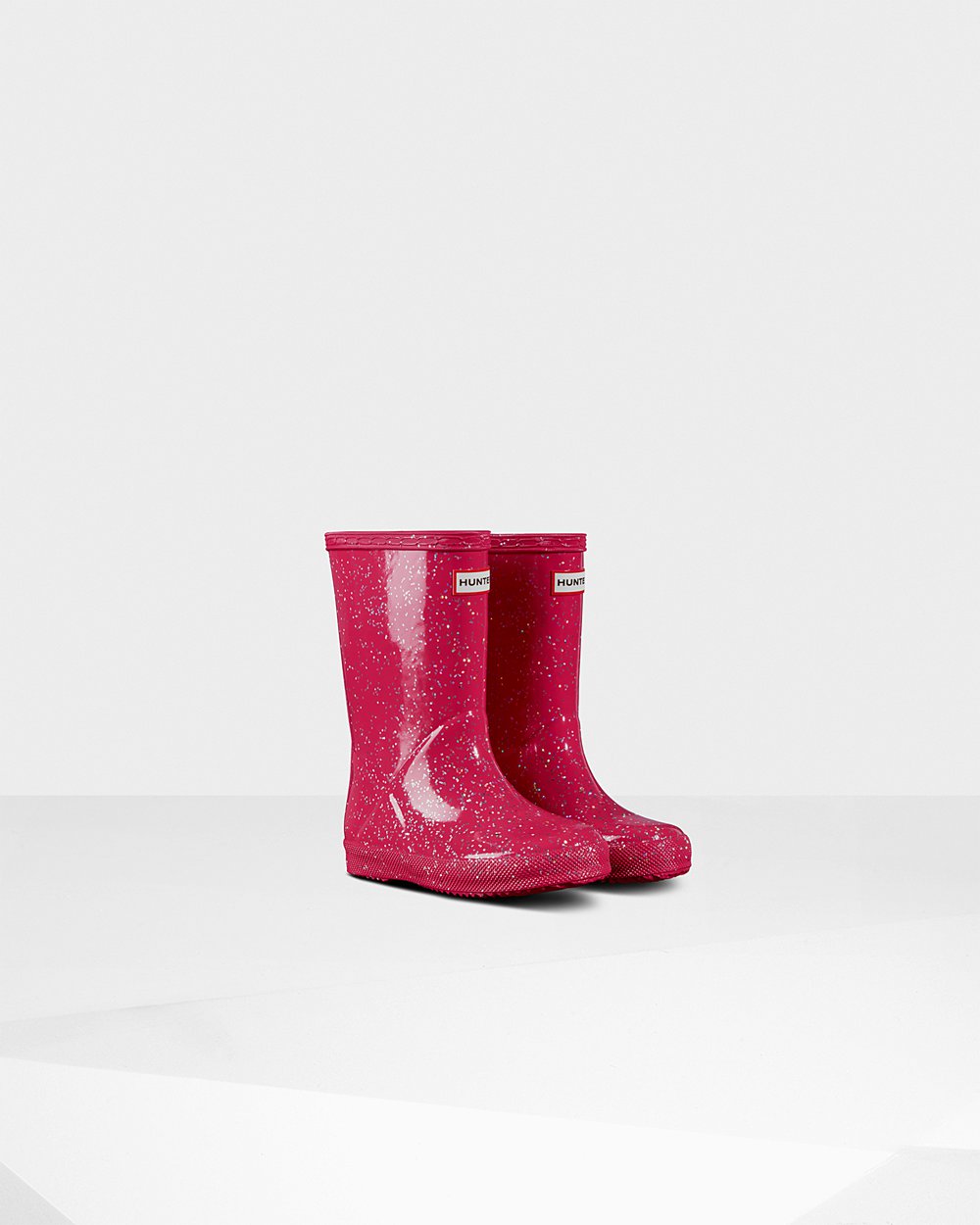 Kids Hunter Original First Giant Glitter | Rain Boots Pink | NZ-62394-GDTK